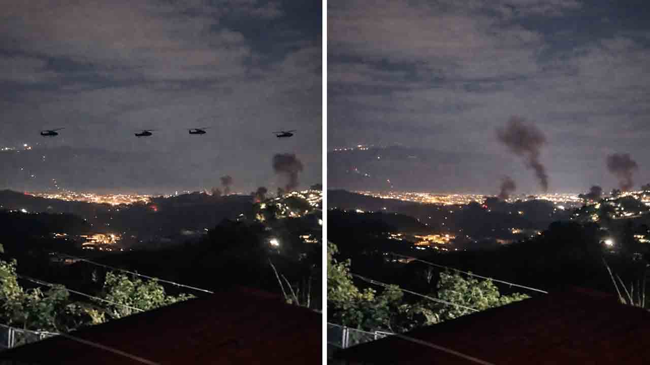 Militære helikoptere observeret over Caracas. Foto: X