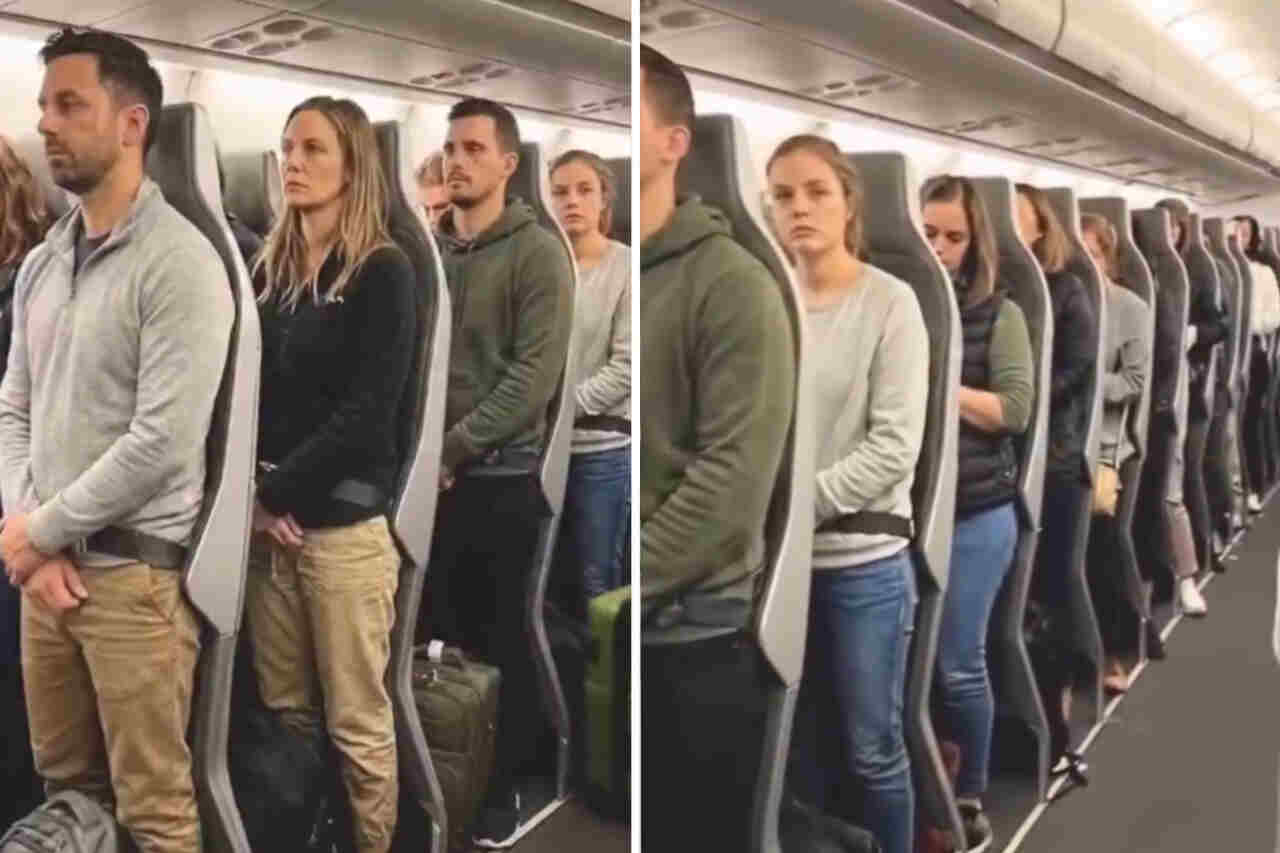 AI video about standing passengers on planes raises concerns about the future of commercial aviation