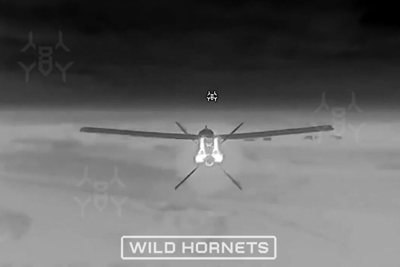 Ucrânia usa interceptador para derrubar drone iraniano Shahed-107