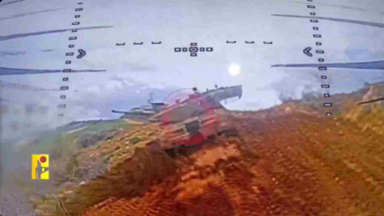 Hezbollah drone hits Merkava tank and Israel responds with strikes in Lebanon