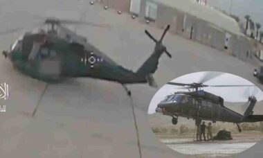 Drone FPV atinge helicóptero Black Hawk dos EUA em base no Iraque
