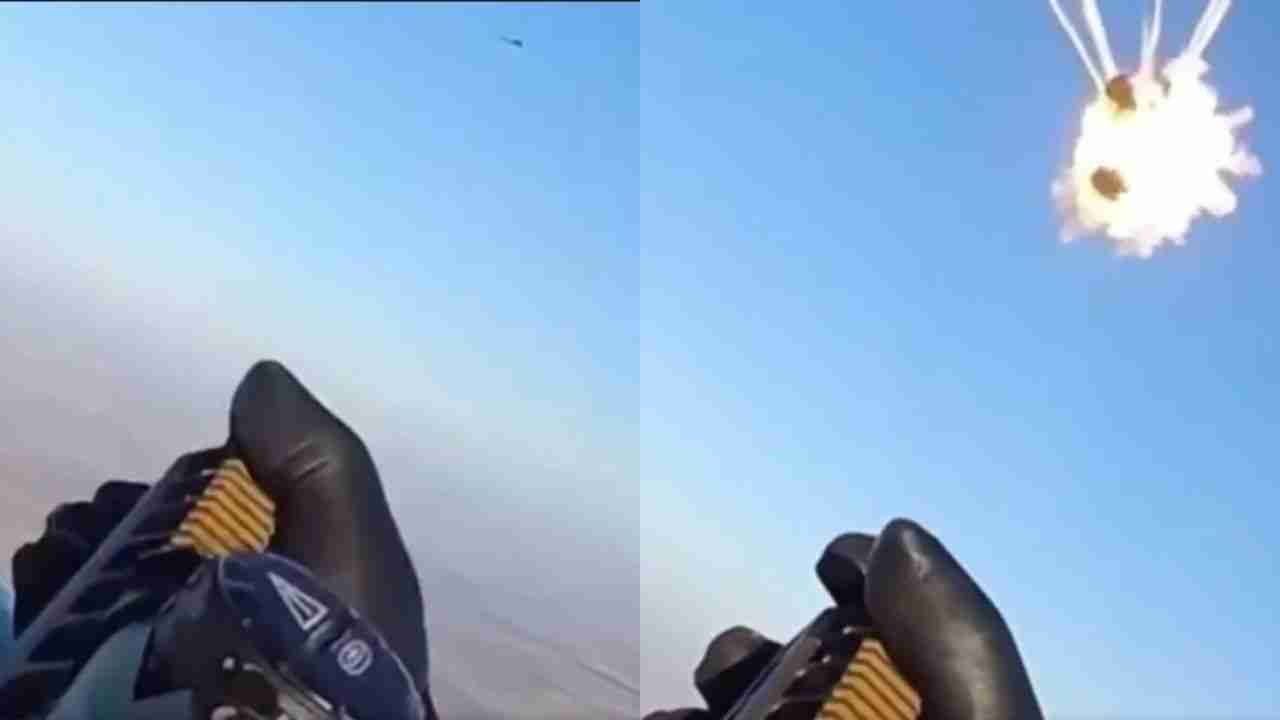 Ukraina skyter ned Geran-drone med Yak-52 og 8 skudd i luften