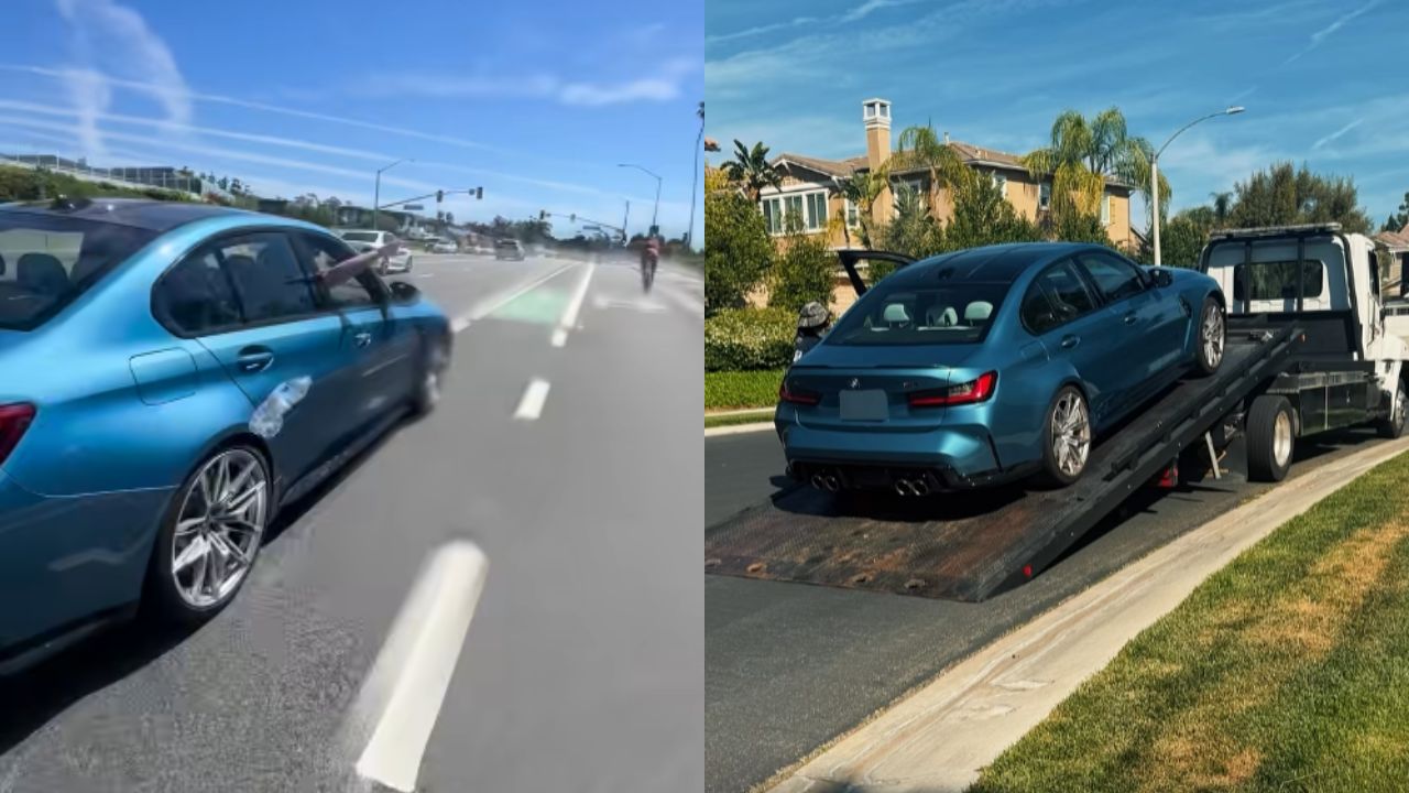 Motorista de BMW é preso após se envolver em briga no trânsito com ciclistas em vídeo tenso