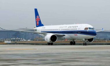 COMAC C919. Foto: China Southern Airlines