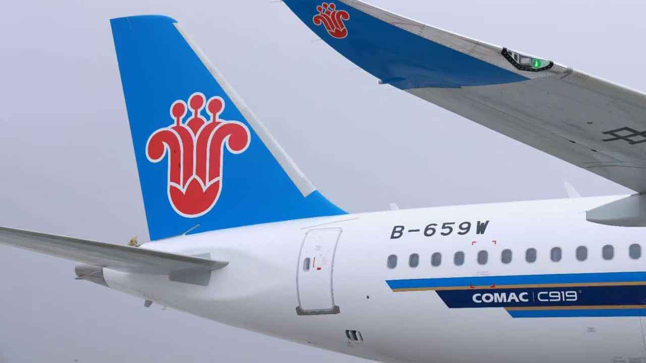 COMAC C919. Foto: China Southern Airlines