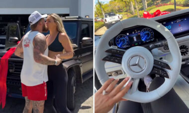 Jake Paul presenteia sua noiva, Jutta Leerdam, com Mercedes-Benz de US$ 500 mil