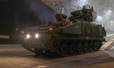 Defesa aérea Stormer do Exército Britânico. Foto: X @DefenceHQ