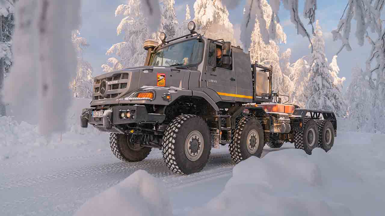 Daimler Truck validates Mercedes-Benz Zetros defense vehicles in winter tests in Finland. Photo: Daimler Truck