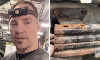 Mecânico desabafa sobre quantidade absurda de ferrugem em carro: “Nenhuma integridade estrutural” (Foto: TikTok)