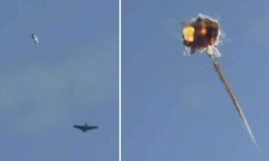 Míssil Hellfire derruba drone russo sobre a Ucrânia