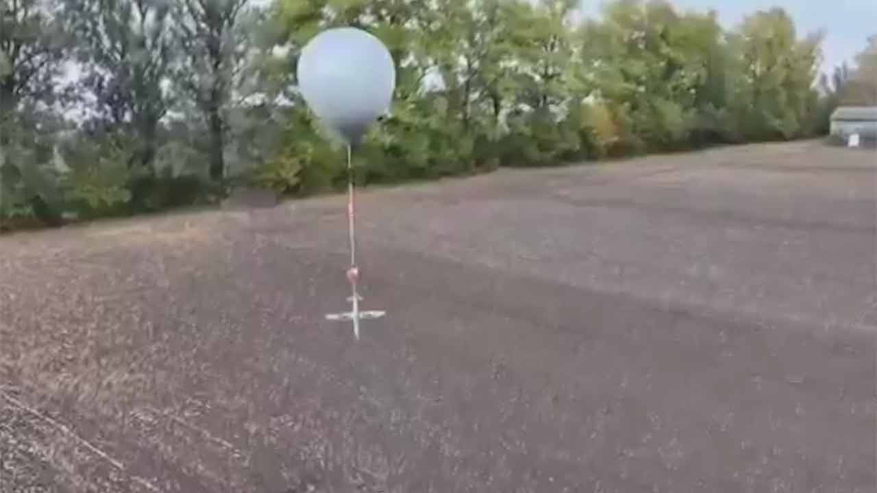 Ukraine tester Hornet-drone affyret fra aerostatisk ballon. X @front_ukrainian
