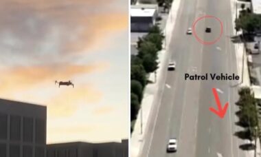 Vídeo mostra perseguição policial com drones terminando em prisão de ladrões nos EUA (Foto: Fresno Police)