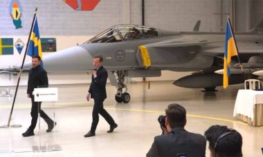 Suécia prepara doação de até 16 caças Gripen C/D para a Ucrânia. Foto: Governo da Suécia