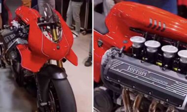 Moto com motor V8 da Ferrari é vendida por US$ 500 mil