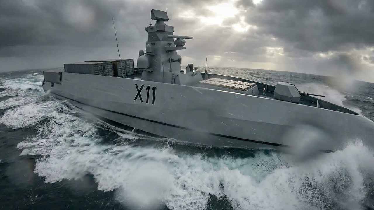Autonomt krigsskip LASV75. Foto: Navantia
