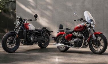 Comparativo técnico: CFMOTO CLC 450 x Royal Enfield Super Meteor 650. Imagem: IA/Condutta.com