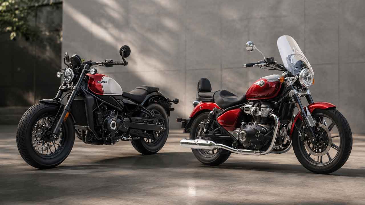 Comparativo técnico: CFMOTO CLC 450 x Royal Enfield Super Meteor 650. Imagem: IA/Condutta.com