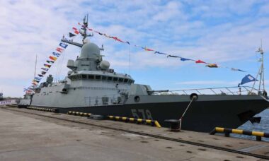 Navio de mísseis Burya. Foto: Ministério da Defesa da Rússia