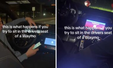 Vídeo mostra o que acontece quando um passageiro senta no banco do motorista de carro da Waymo