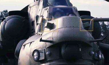 Rússia adapta helicóptero de ataque Mi-28NM para enfrentar ameaça crescente de drones (Foto: Telegram @zvezdanews)