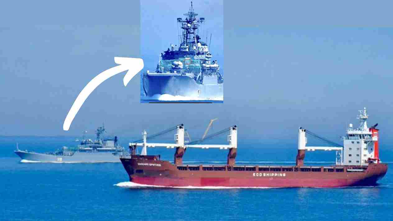 Rússia instala rede antidrones improvisada em navio de guerra no Mar Báltico