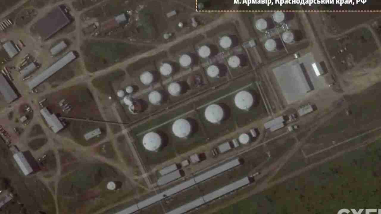 Drones ucranianos destroem tanque em depósito de petróleo russo em Armavir