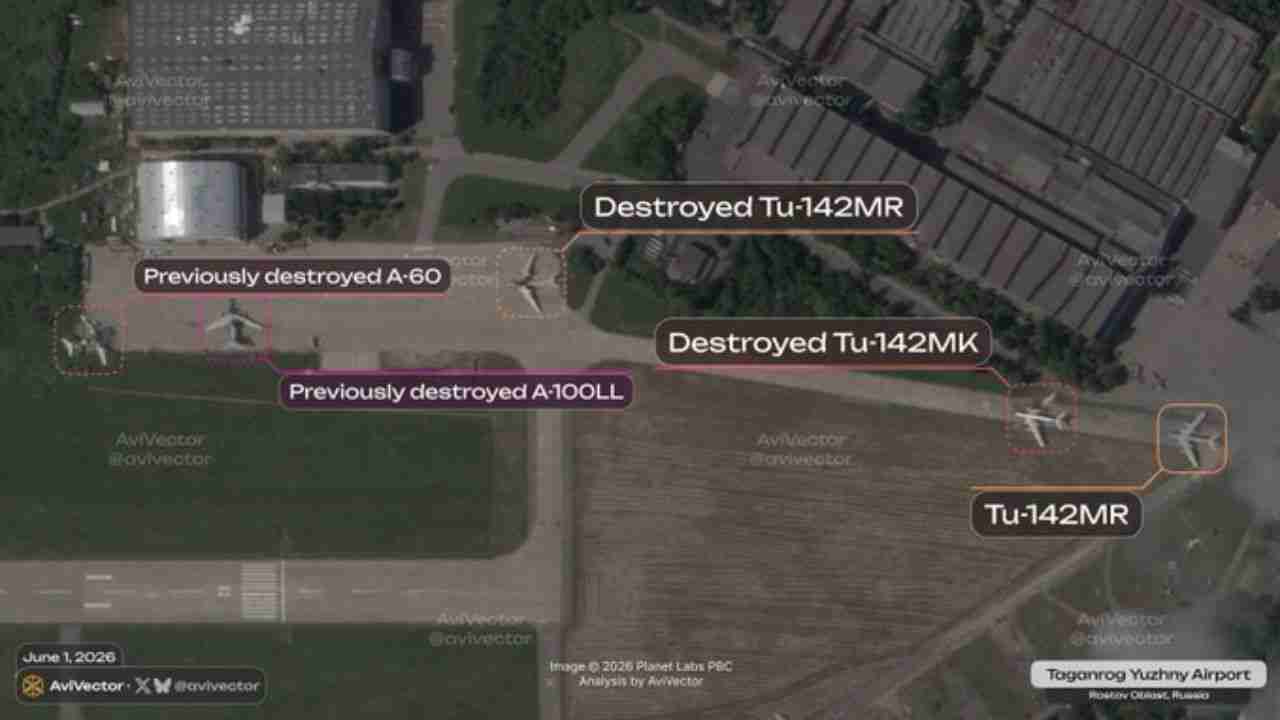 Imagens de satélite do Aeroporto Yuzhny de Taganrog (X @avivector)