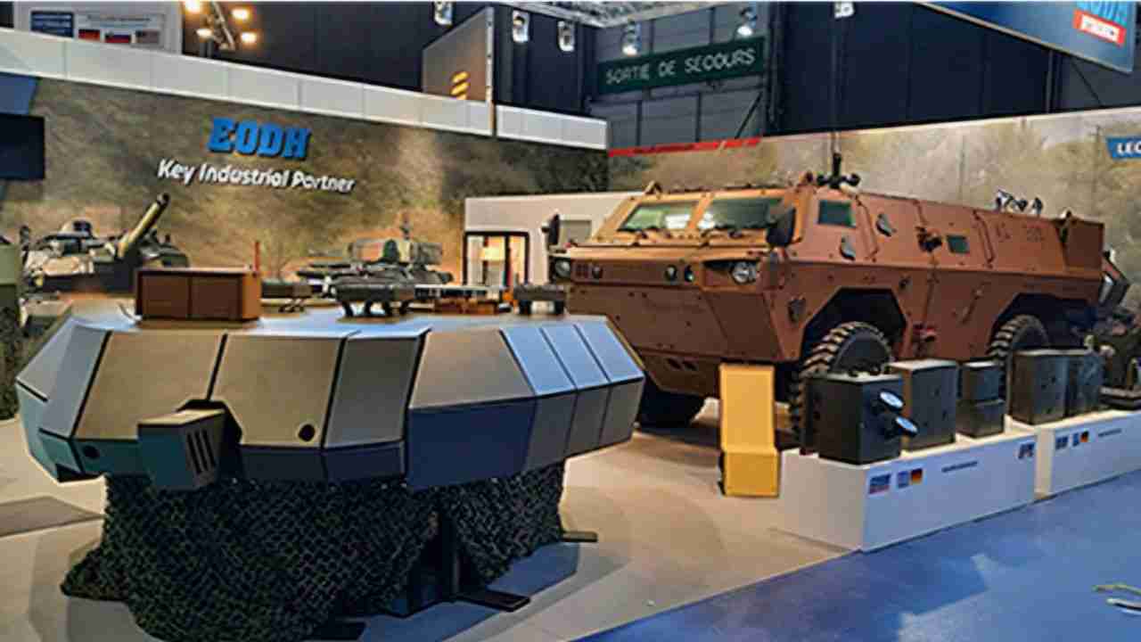 EODH exibe sistema de proteção para tanques contra ataques aéreos de drones