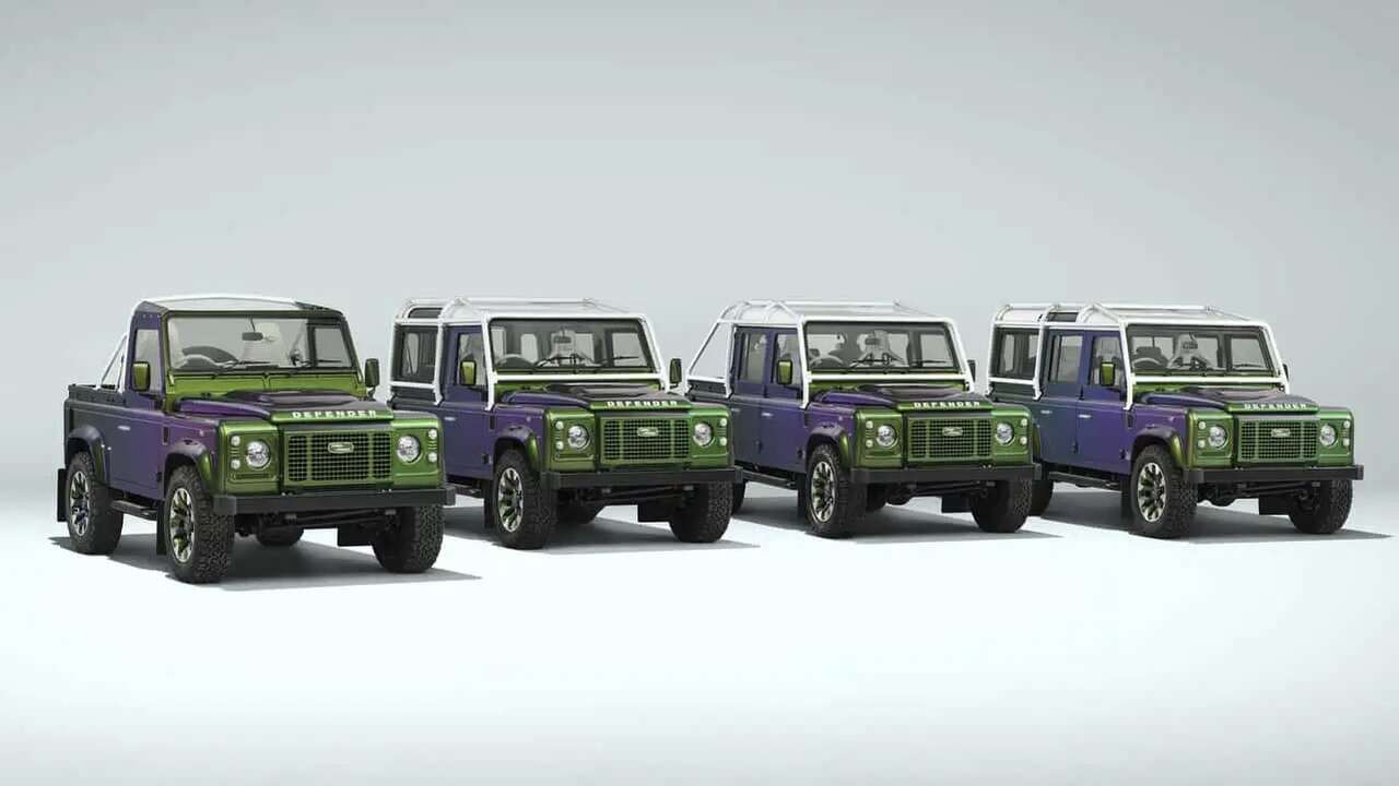 Land Rover revela coleção única de Defenders com efeito visual inspirado em camaleão