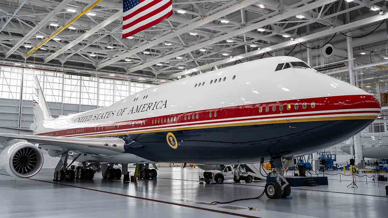 Força Aérea dos EUA recebe VC-25B Bridge, o 747 que servirá como Air Force One provisório. Foto: Força Aérea dos EUA