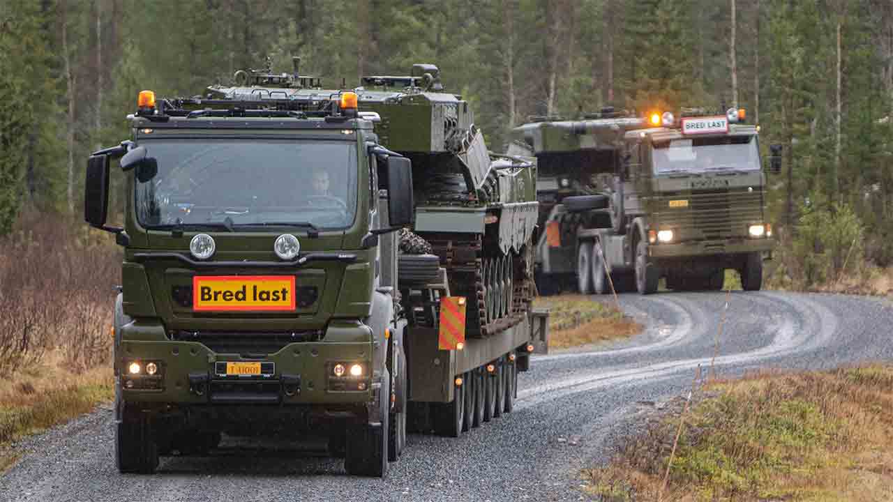Norwegian Army Scania vehicles. Photo: Forsvarsmateriell