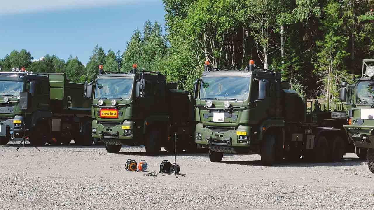 Norwegian Army Scania vehicles. Photo: Forsvarsmateriell