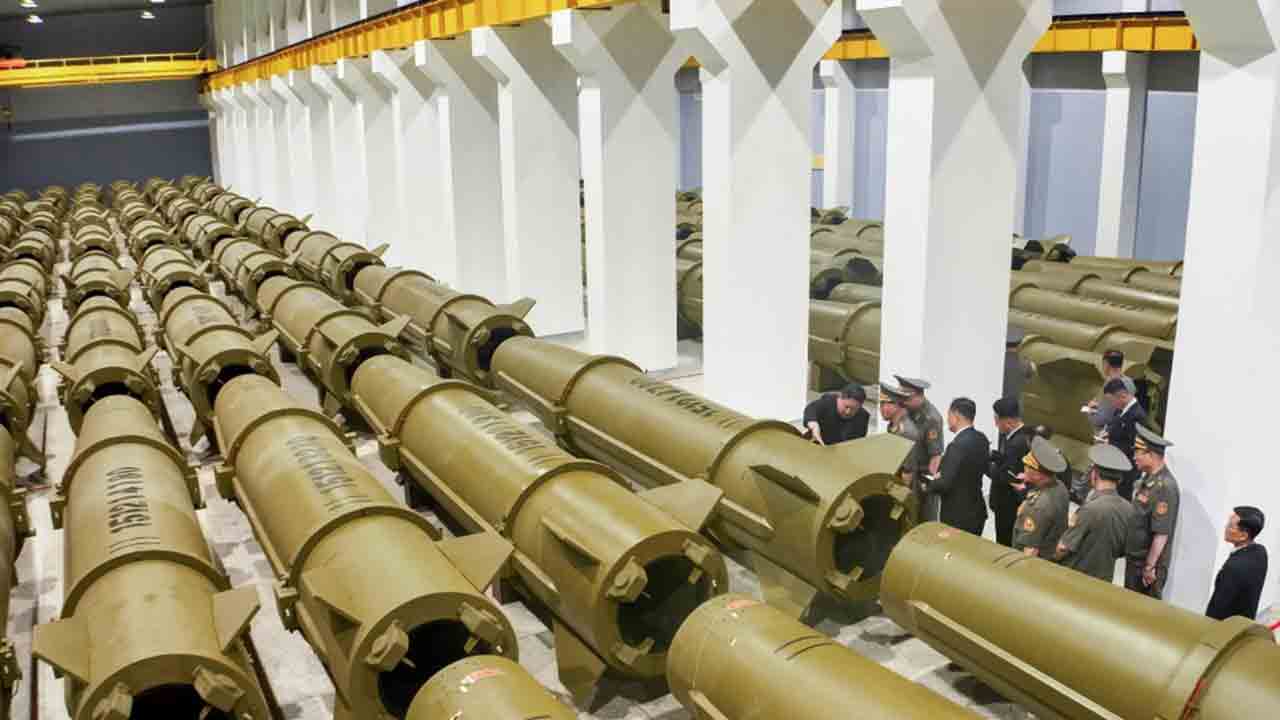 Kim Jong-un orders 2.5-fold increase in missile production in North Korea. Source and images: KCNA