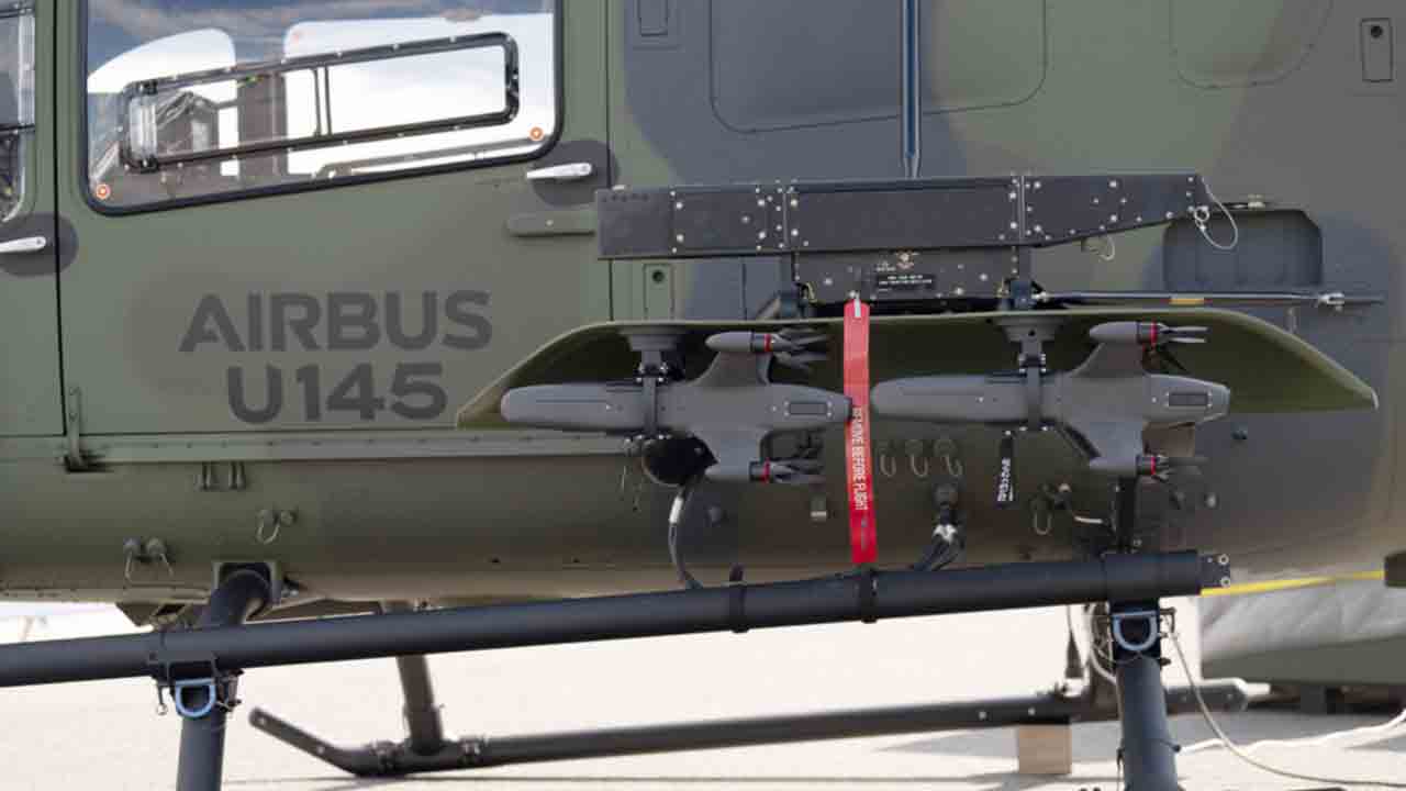 Airbus og Quantum Systems forbereder H145M-helikopteret til at bekæmpe droner under flyvning. Foto: Airbus Helicopters