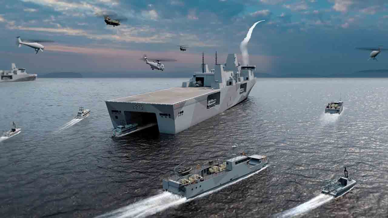 BMT Ellida Strikeコンセプトは、英国海軍の多目的支援艦の要件に対応することを目指している。写真: BMT