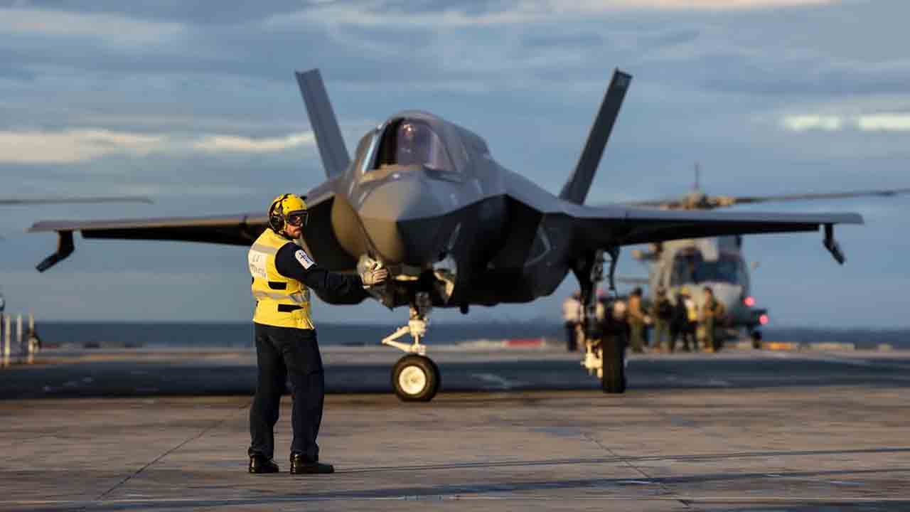 HMSプリンス・オブ・ウェールズに搭載されたF-35Bライトニング。写真：UK Ministry Of Defence