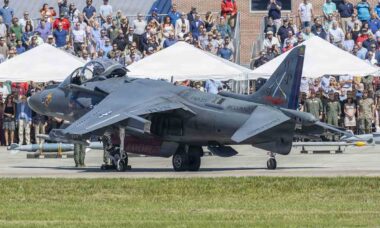 AV-8B Harrier II do Corpo de Fuzileiros Navais em Cherry Point. Foto: Lance Cpl. Bryan Giraldo