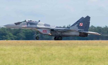 MiG-29A da Força Aérea Polonesa. Fotos: Wikimedia