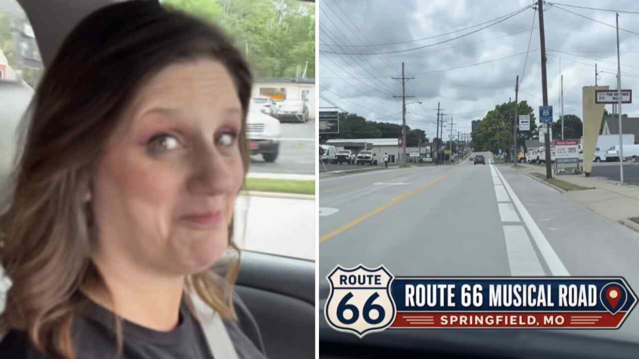 Video: Kvinde viser, hvordan den berømte Route 66's "musikvej" fungerer i USA