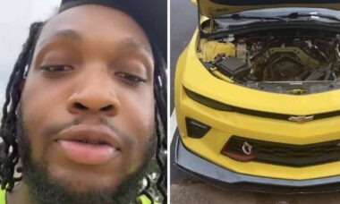 Vídeo: Homem tem motor de Camaro roubado durante primeiro dia de seu novo emprego
