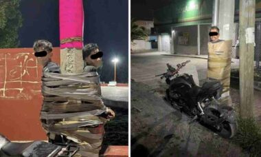 Polícia procura "Batman mexicano" que amarra suspeitos de furto em postes