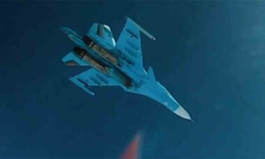 Rafale francês intercepta seis aeronaves russas durante missão da OTAN no Báltico. Foto: Twitter/X @FrenchForces