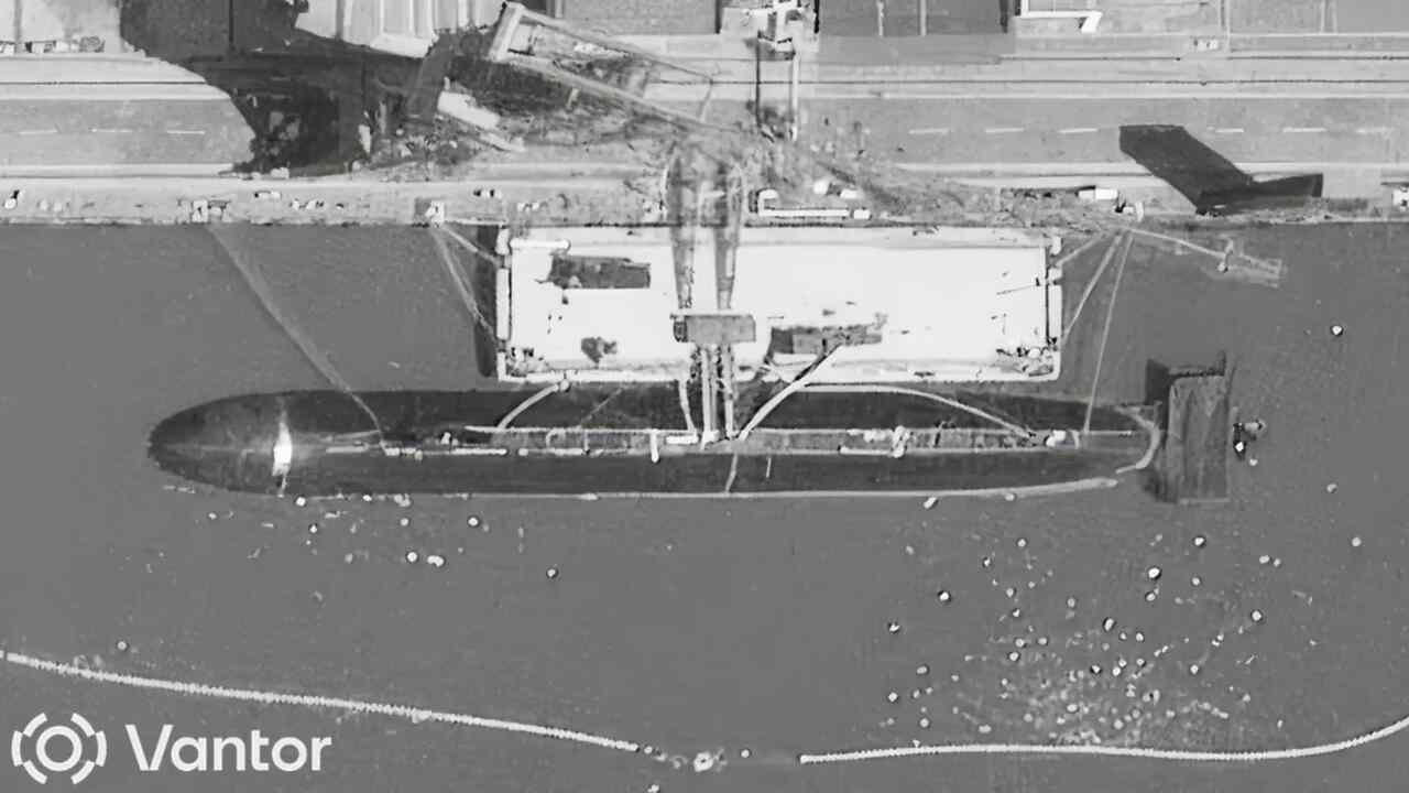 Des images satellite révèlent un mystérieux sous-marin chinois de grande taille (Photo : Reproduction / Vantor)