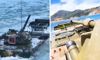 China testa capacidade de invasão anfíbia em exercício com fogo real. Foto: China Military