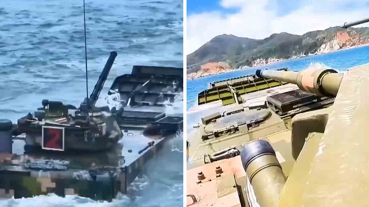 China testa capacidade de invasão anfíbia em exercício com fogo real. Foto: China Military