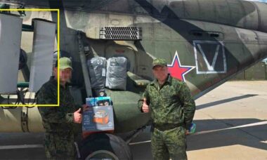 Rússia adapta helicóptero Mi-8 para atuar como plataforma aérea de guerra eletrônica (Foto: Telegram @warhistoryalconafter)