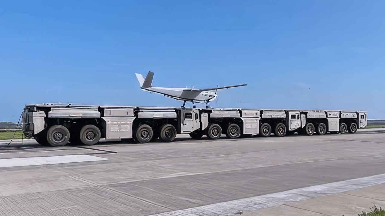China tests mobile electromagnetic catapult for drone launches for the first time (Photo: X)