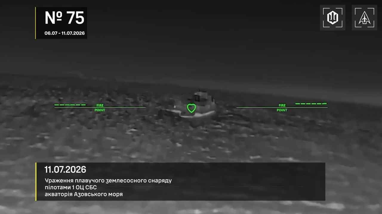 Ucrânia afirma ter atingido 28 embarcações russas em operação com drones no Mar de Azov. Foto: Telegram @robert_magyar