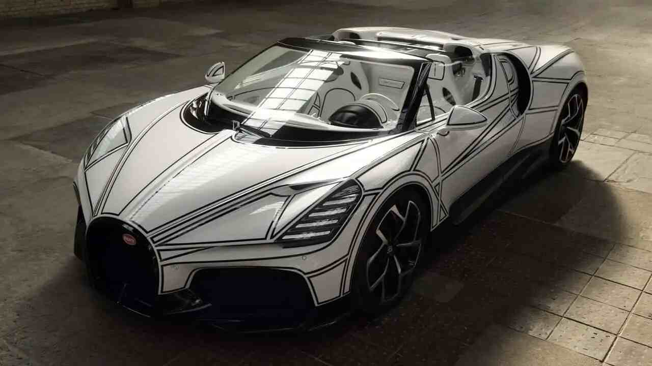 Bugatti revela W16 Mistral único com detalhes em porcelana