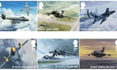 Royal Mail homenageia era dos jatos militares em nova coleção de selos